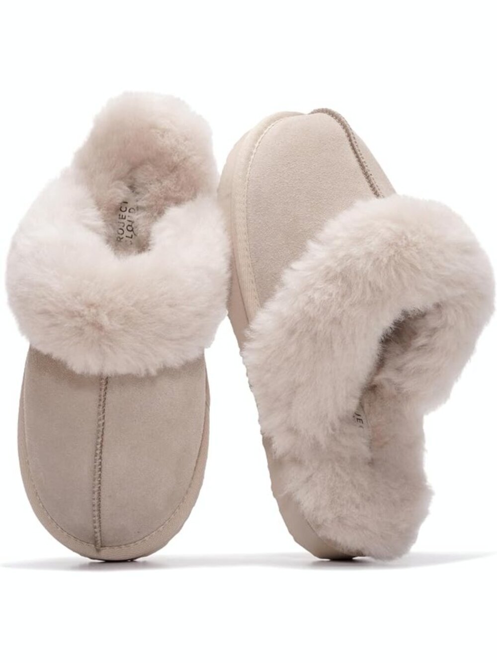 100% Genuine Leather Natural Shearling Lined Clog Slippers